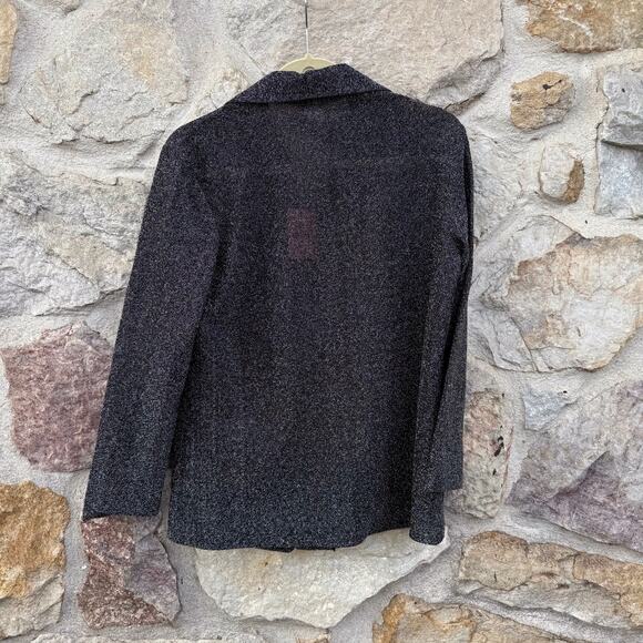 Vintage 70s carol O lurex long sleeve blouse size large - Picture 9 of 9